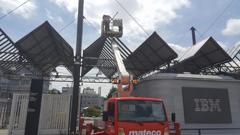 Höhenarbeiten an Industriegebäude