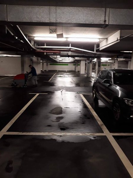 Tiefgaragenreinigung im Großobjekt